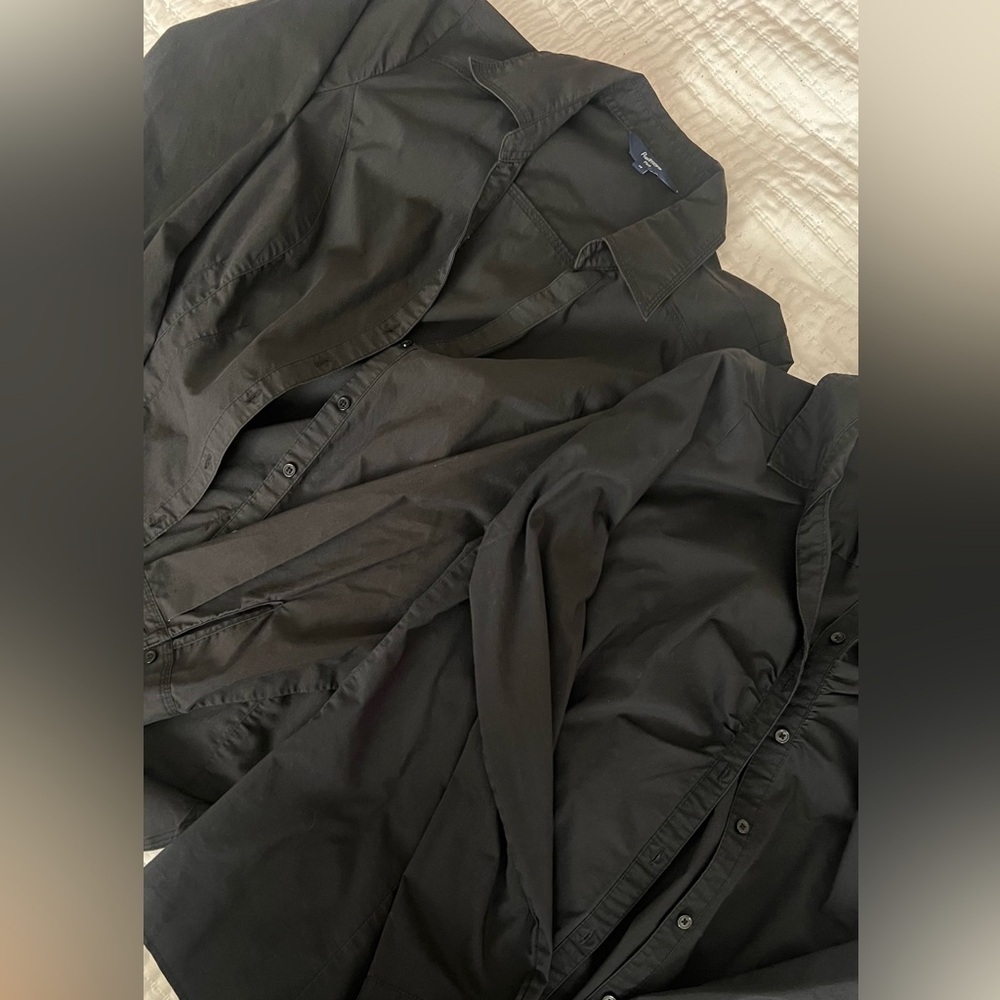 Bundle of 2 Classic Black Collared Shirts